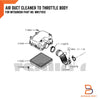 Mitsubishi Triton Ute 2.5L 4D56T 4WD Diesel Air Intake Cleaner Hose (2006-2015)