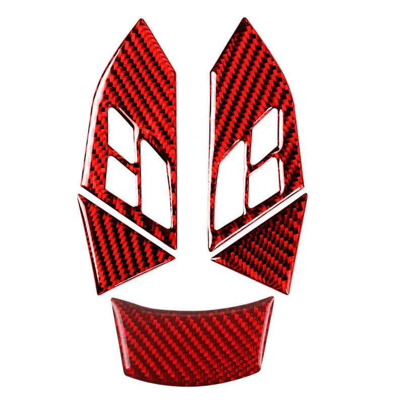 BMW 5 Series E60 Red Steering Wheel Button Trim Cover (2004-2010)