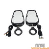 Polaris UTVs 1. Universal 1.75'' or 2'' Roll Bar Side Mirrors w/LED Light