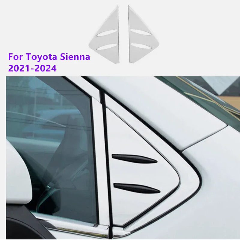 Toyota Sienna Silver Steel A-Pillar Front Triangle Cover Trim (2021–2025)