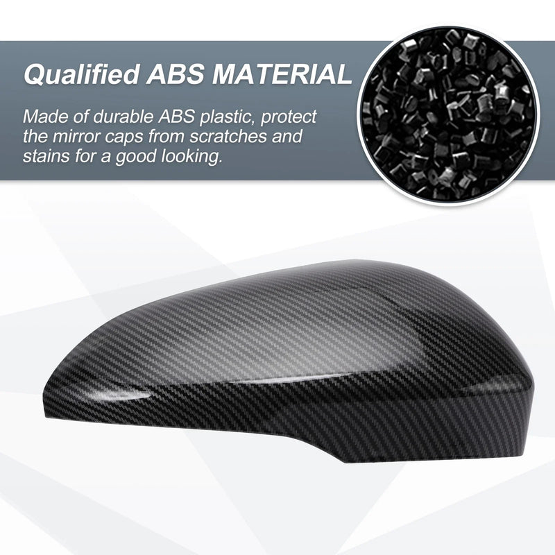 Ford Fusion Rearview Mirror Cover Cap  Black Carbon Fiber (2013-2019)