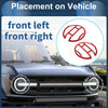Ford Bronco 2021-2024 Headlight Trim Bezels (2 x Red)