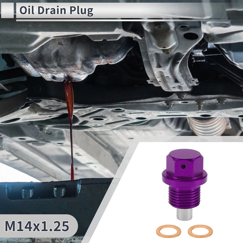 Car / Motorcycle / Boat Set 1x M14x1.25 Engine Oil Drain Plug with Gasket