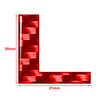 Car Badge Emblem L Carbon Red Letter Decals Stickers