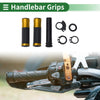Motorcycle Handlebar Covers Kit 7/8 22mm Hand Grips Gold Tone Rhombus