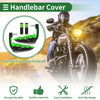 Motorcycle Handlebar Rubber Diamond Pattern Green Hand Grips Cover Kit