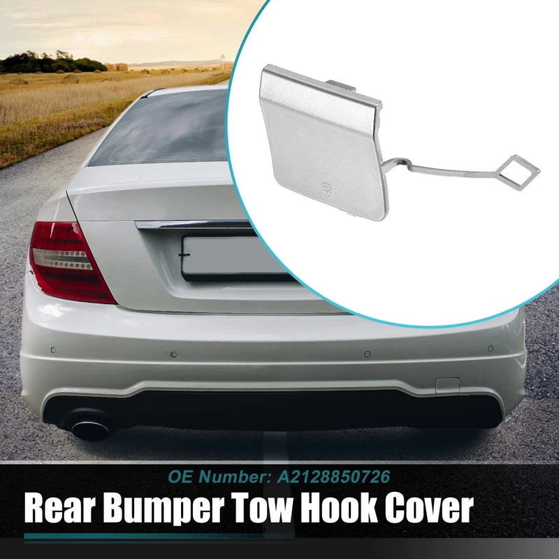 Mercedes Benz E-Class (2017-2023) Silver Tone Rear Bumper Tow Hook Cap