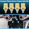 Universal Motorcycle License Plate Screws Cover / M6 3.45 cm Yellow 4 pcs