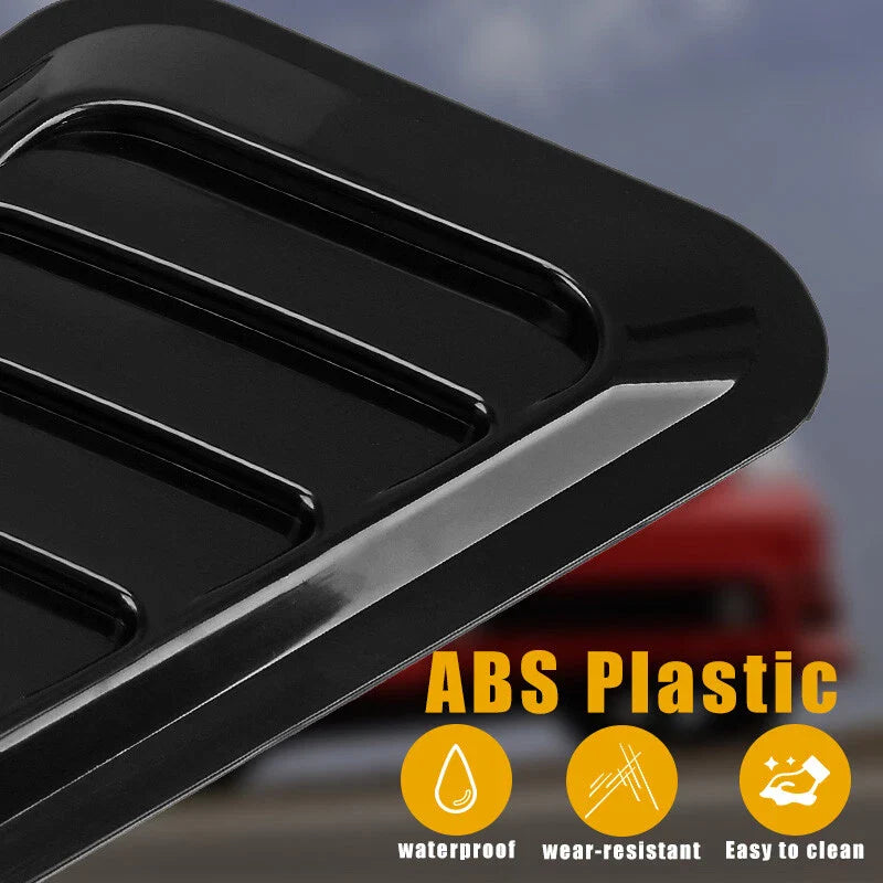 Universal Car Decor 2 x Air Flow Intake Hood Scoop Vent Cover