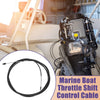 Marine Throttle Control Cable 600cm 20FT Black with Fastening Head