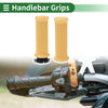 7/8" 22mm Motorcycle Hand Grips Covers Yellow Thread Pattern