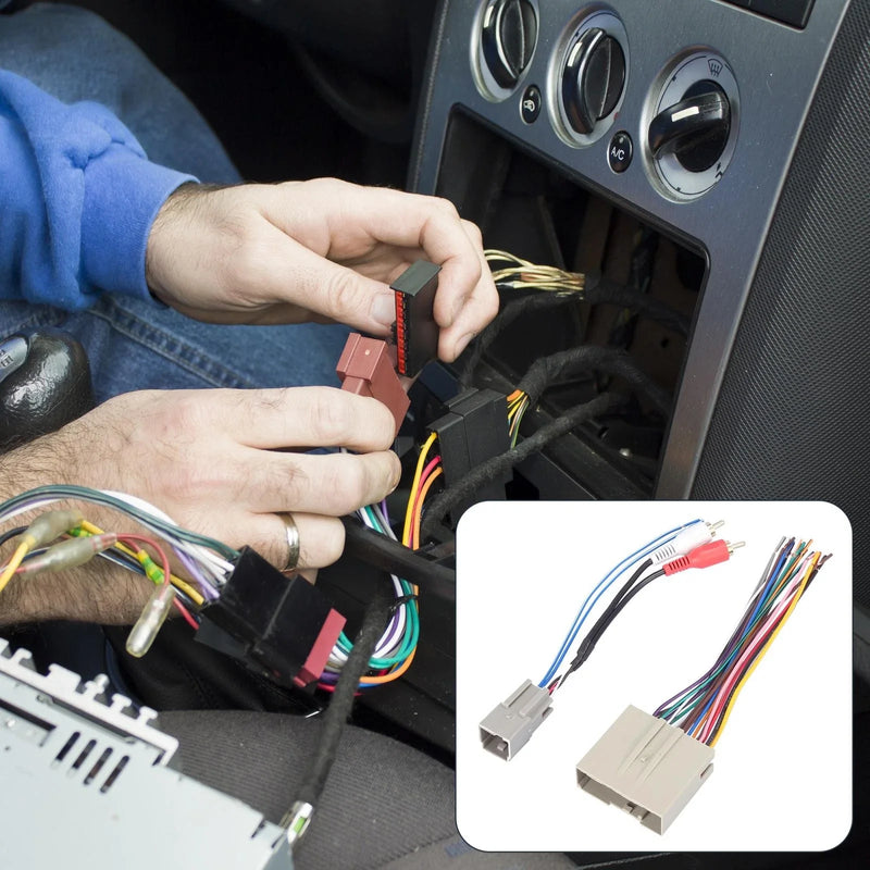 Ford Freestar Stereo CD Player Wiring Harness Set 2 x RCA Connectors