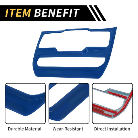 Jeep Wrangler JL (2018-2023) Blue Dashboard Control Panel Cover