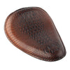 Harley Bobber Chopper Brown Alligator Motorcycle Leather Solo Driver Seat