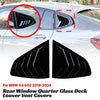 BMW X4 Gloss Black Rear Window Quarter Louvers Covers (2018–2024)