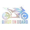 Motorcycle Pattern Reflective Bumper Decal