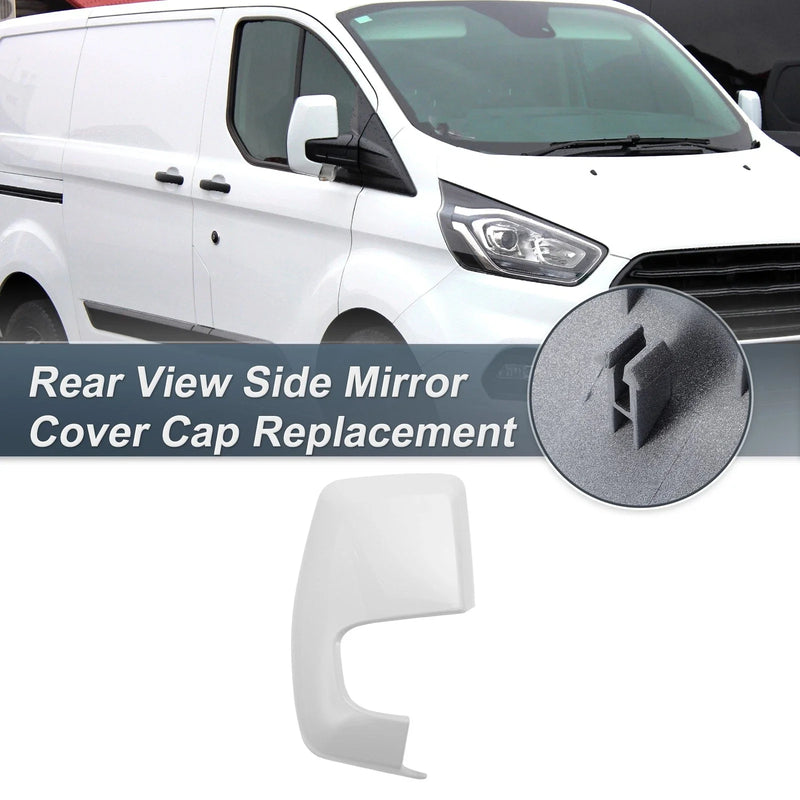Ford Transit Custom Right Side Rearview Mirror Cover Cap White (2012-2023)