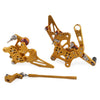 Aprilia RSV4 (2009-2011) - Gold 2 x Rear Sets Rearset Foot Pegs Set