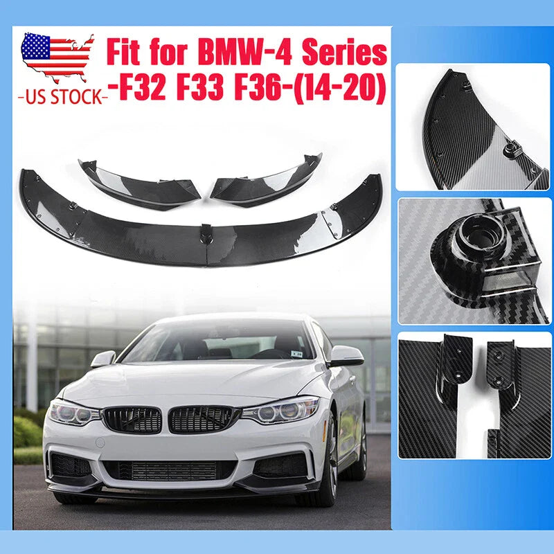 BMW 4 Series M Sport F32 F33 F36 Carbon Look Front Splitter Lip (2013-2020)