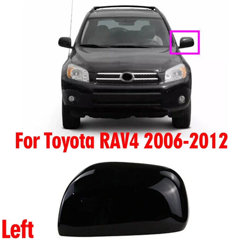Toyota RAV4 Lh Side Rearview Mirror Cover Housing Trim Black (2006–2012)