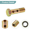 Motorcycle 2 x M10x1 38mm Length 6 Hole Hollow Bolt Screws with Washer Set
