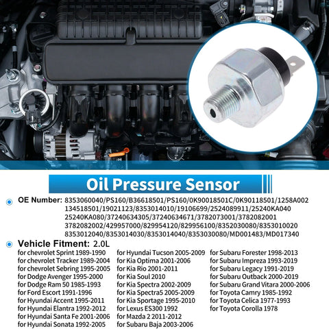 Chevrolet Sprint 2.0L Engine Oil Pressure Sensor (1989 - 1990)