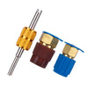 R12 To R134A 2 x Air-Condition Blue/Red Cap Filling Valve Fitting