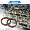 Oil Seal Rotary Shaft Seal 40x50x7mm Brown 2 x FKM