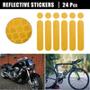 Helmet for Bicycle Motorcycle Yellow 24pcs Reflective Safety Stickers PET