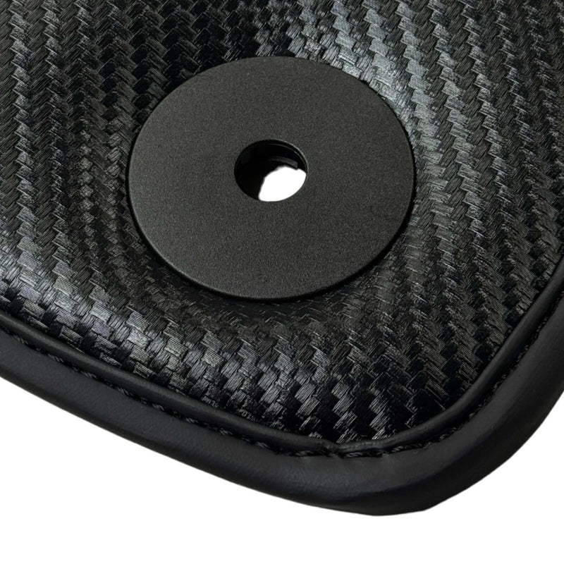 Audi A4 B7 Convertible (2007-2009) with Carbon 2 x Black Floor Mats