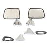 Manual Side View Mirrors Chrome Pair Set for 87-88 Toyota