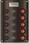 Marine Boats & Jet Skis Switch Panel LED 5 Gang with Circuit Breakers