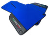 Lamborghini Huracan (2014-2023) - Carbon Fiber Leather Blue Floor Mats