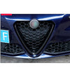For Alfa Romeo Stelvio ABS Carbon Style Front Bumper Grille Cover Logo Trim