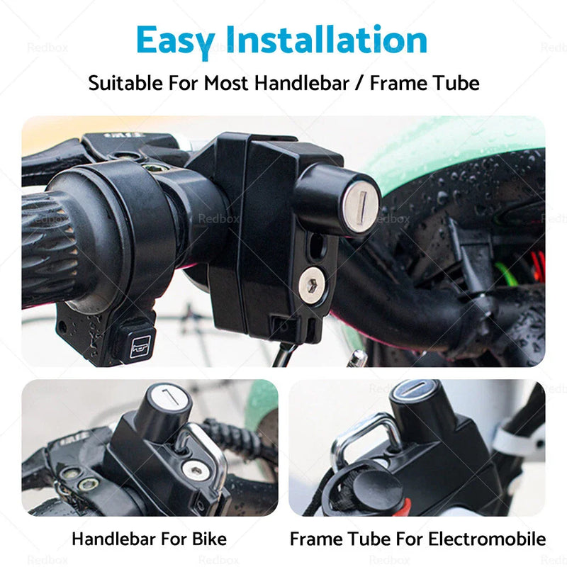 Handlebar Frame Tube Bar 22mm 25mm Universal Motorcycle Helmet Lock
