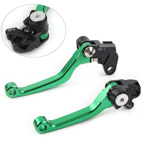 Suzuki RM125 RM250 RM85 CNC Green Pivot Brake Clutch Levers (2001-2023)