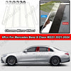 Benz S Class W223 Chrome Window Pillars Post Cover Trim / 6Pcs (2021–2024)
