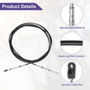 Marine Throttle Control Cable 2 x 700cm 24ft Black with Fastening Head