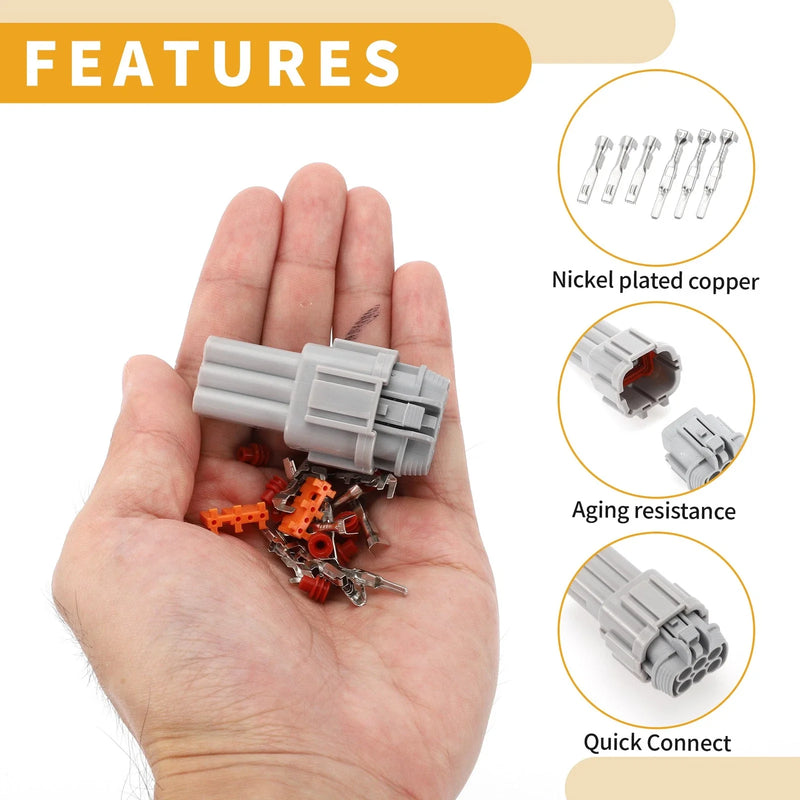Nissan 6 Pin Headlight Daytime Running Connector Plug