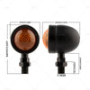 Universal Fit 4 x Black Motorcycle Amber Bullet Turn Signal Blinkers
