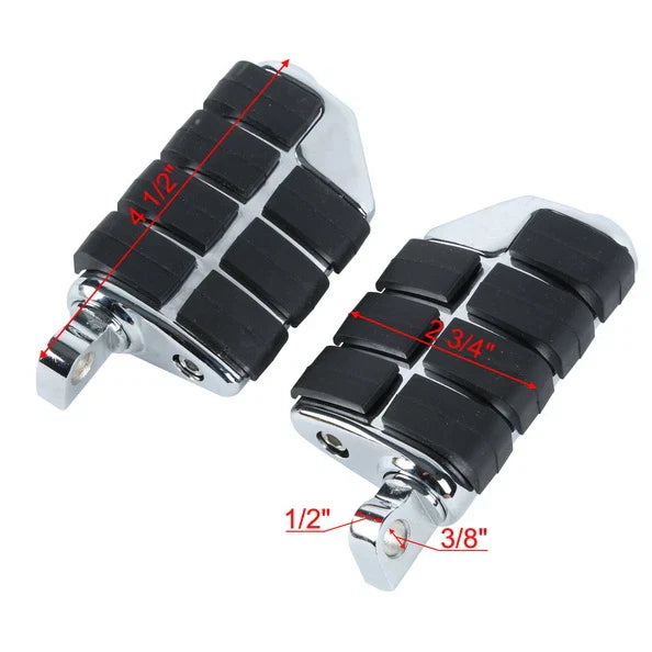 Harley Dyna Super Glide, Touring, Softail 1-1/4" Lion Paw Footpegs (2006-2023)