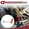 Bosuer M5 Folding Gear Shift Lever Silver Tone Orange