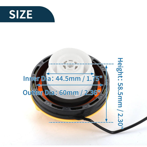 Chevrolet Suburban Tahoe - Black White Yellow Fuel Filler Cap