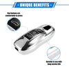 Porsche Macan (2014-2022) Silver Tone 3-Button TPU Car Remote Key Fob Cover