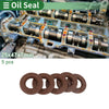 Oil Seal 25x47x7mm FKM Rubber Brown 5 Pcs
