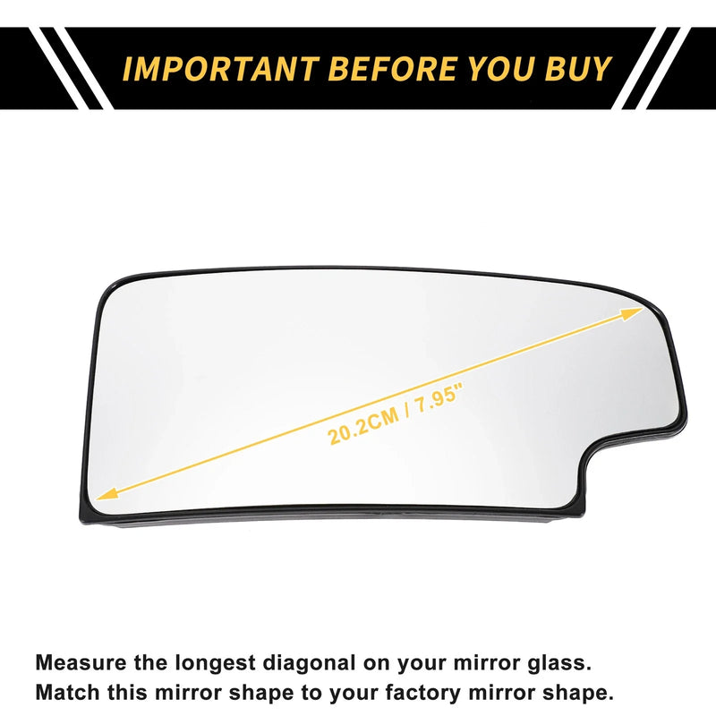 Chevrolet Silverado 2500 3500 HD Heated Left Side Mirror Glass Replacement