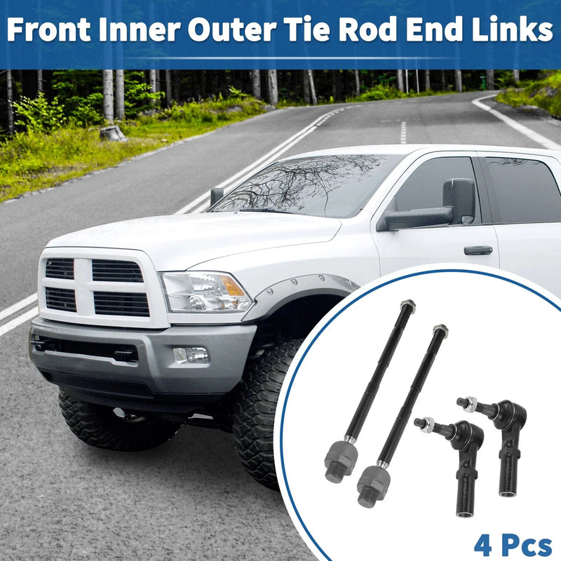 Dodge Ram 1500 4 x Front Inner Outer Tie Rod End Link Kit (2002-2005)