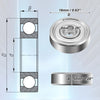 10pcs 5x16x5mm Double Metal Shield Single Row Deep Groove Ball Bearings