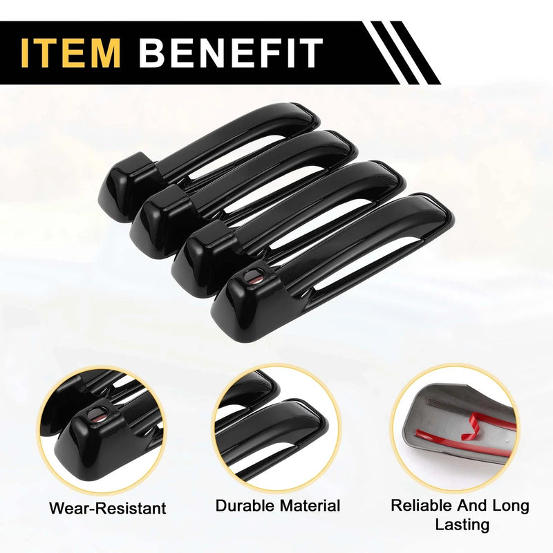 Dodge Ram 1500 ABS Black 4pcs Exterior Door Handle Cover (2009-2018)