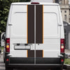 Car Truck Black & Orange Racing Stripe Vinyl Sticker